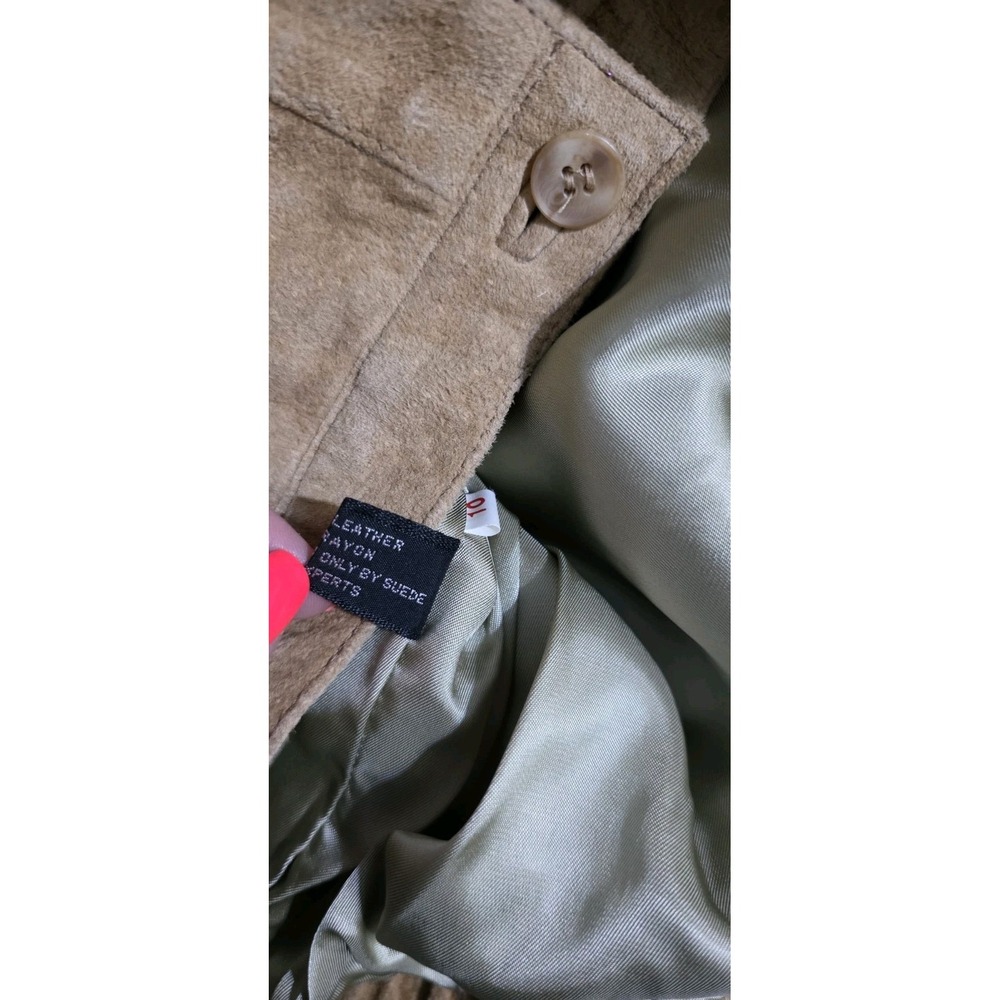 NEW Vintage Intuitions Jacket Coat Women 10 Suede Leather Western 80s Bomber - Picture 5 of 7